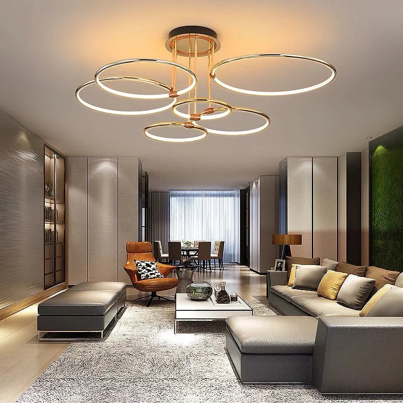 Modern Living room Ring Chandelier Nordic New Design Ceiling Lamps for Bedroom Dining room Decor Lamp Kitchen Pendant Lighting
