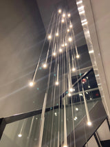 Modern Nordic Style Luxury Chandelier Villa Hanging Staircase Long Pendent Lamp LED Living Room Ceiling Light Indoor Lighting
