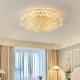 French Luxury LED Crystal Ceiling Lamp Villa Living Room Restaurant Highend Bedroom Water Droplet Chandelier Home Decor Lighting