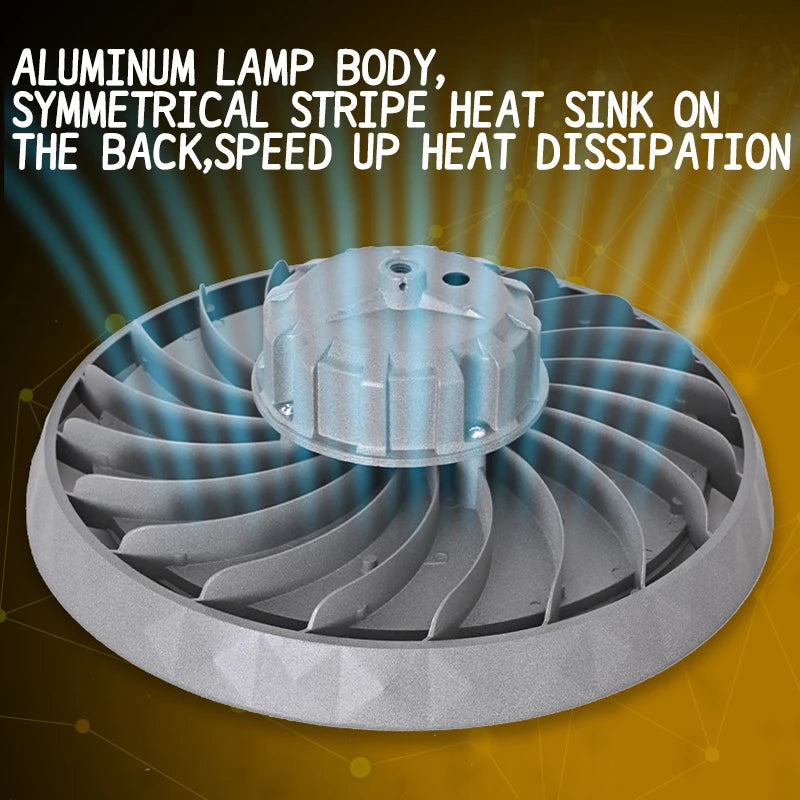 UFO LED High Bay Light (100W/150W) 220V - Super Bright 6000K IP66 Waterproof Commercial Industrial Lamp for Warehouse & Garage