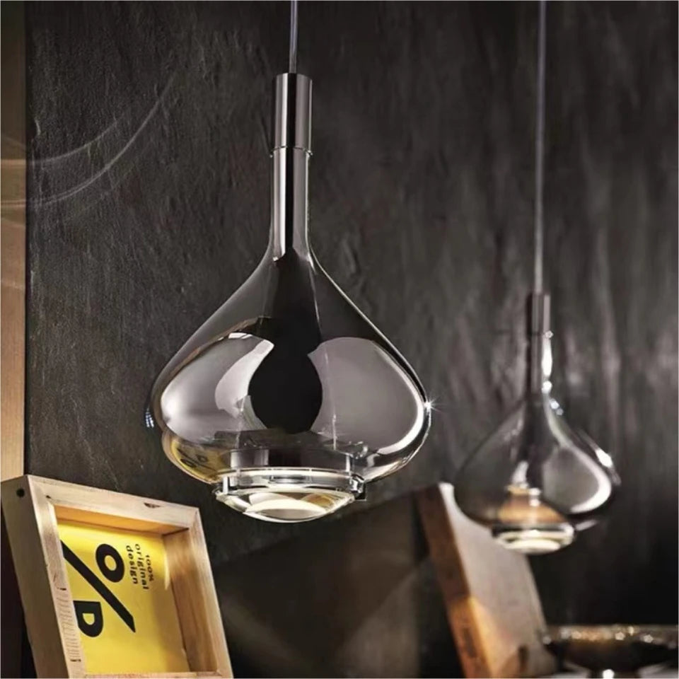 Nordic Restaurant Designer Glass Pendant Light Simple Creative Coffee Hall Background Decor Lamps Living Room Bedroom Droplight