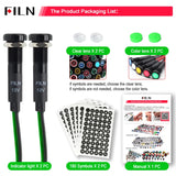 8mm LED Symbol Indicator Light - 12V 24V Black Metal Dash Pilot Lamp