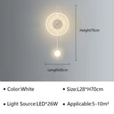 Modern LED Wall Lamp Clock Sconce for Bedroom Bedside Living Dining Room Aisle Porch Corridor Home Decors Lighting Fixture Luster