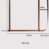 2026 Leather Belt LED Ceiling Chandelier - Luxury Living Room Hanging Lamp