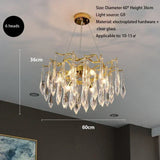 2025 Modern Gold Crystal Chandelier Living Room High Ceiling Luxury Big Lustres Aluminium Crystal Tree Branch Chandelier Lights