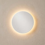 Modern Nordic Round LED Wall Lamp Aluminum Backlit Sconce Light Black White Gold Fixture for Bedroom Hallway Staircase Decor
