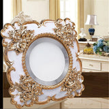 European Square Resin Golden Lace LED Recessed Downlight (3W/5W 220V) - Luxury Vintage Ceiling Spotlight Fixture (Fits 7.5cm Cutout) for Foyer, Dining Room & Corridor Decor