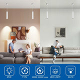 110V 220V Led Pendant Lights Replaceable GU10 Bulb Ceiling Chandelier for Kitchen Living Room Cylinder Hanging Lamp Decoration