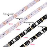 5v 5050 RGB LED Strip Light Flexible Tape Lamp Waterproof 50cm 1m 2m 3m 4m 5m With 4pin Plug White/ Black PCB Home Decoration