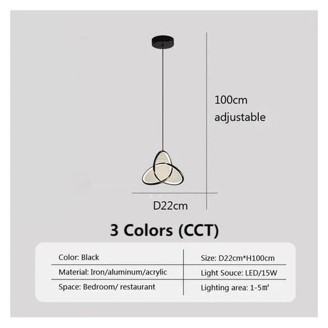 Modern Pendant Light 3 Colors Decors Art Designer LED Chandeliers For Bedroom Study Living Room Home Creative Hanging Lights