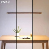 Designer Nordic Restaurant Bar Wood Pendant Lights Black Walnut Minimalist Long Strip Led Hanglamp Home Decor Dining Room Lights