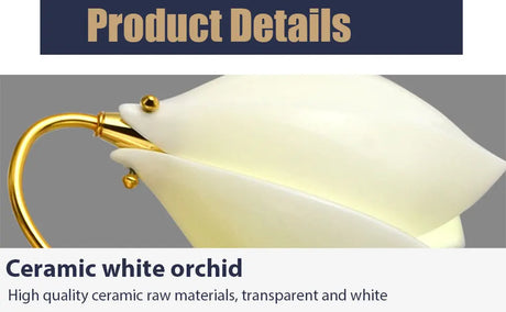 Post-modern Ceramic Magnolia Led Floor Lamp Indoor Home Decors Standing Lamps for Living Dining Room Bedroom Lamp Table Light