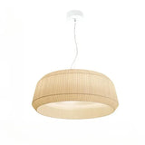 Nordic Fabric Art Annular LED Pendant Light (60cm/80cm) - Modern Simple Ring Ceiling Chandelier Lamp Fixture for Living Room, Bedroom & Hotel Decor