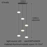 Modern Led staircase chandelier living room hanging light designer Villa duplex building  oval string attic pendant lighting