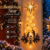 Wall Mounted Lighted Wall Decoration Warm White Lights Snow Trail Shape Light-emitting Birth Scene Wall Decoration