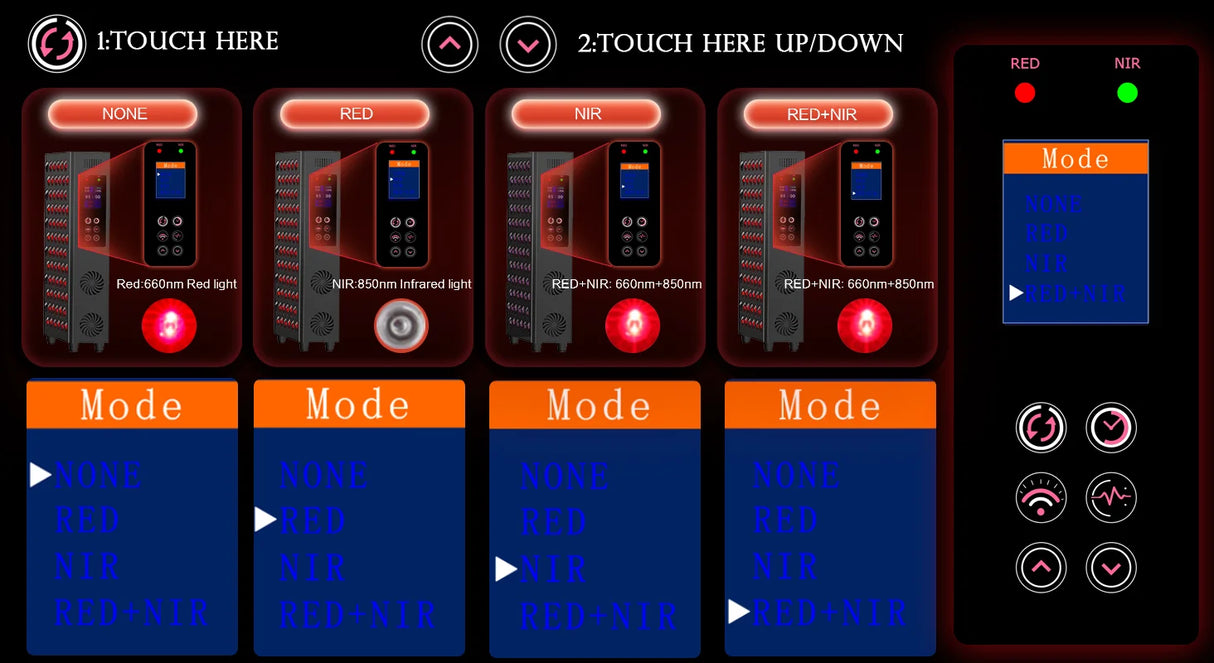 New Red Desktop LED Beauty Lamp with Infrared Therapy Home Use Beauty Equipment LED Therapy Panel