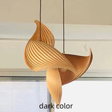 Japanese Unique Wooden LED Pendant Lamps Creative Living Room Restaurant Coffee Shop Art Chandelier Home Decor Lights Fixtures
