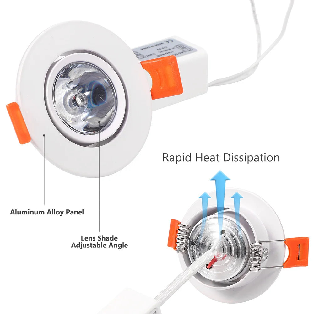 RGB Dimmable LED Downlights Adjustable Tilt Angle Recessed Lighting Fixture 16 Colors Changing Downlights Remote Ceiling Lamps
