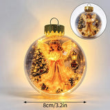 Glowing Christmas Snow Globe Christmas Decorations 2026 Xmas Tree Santa Christmas Bell Christmas Accessories Navidad Gifts