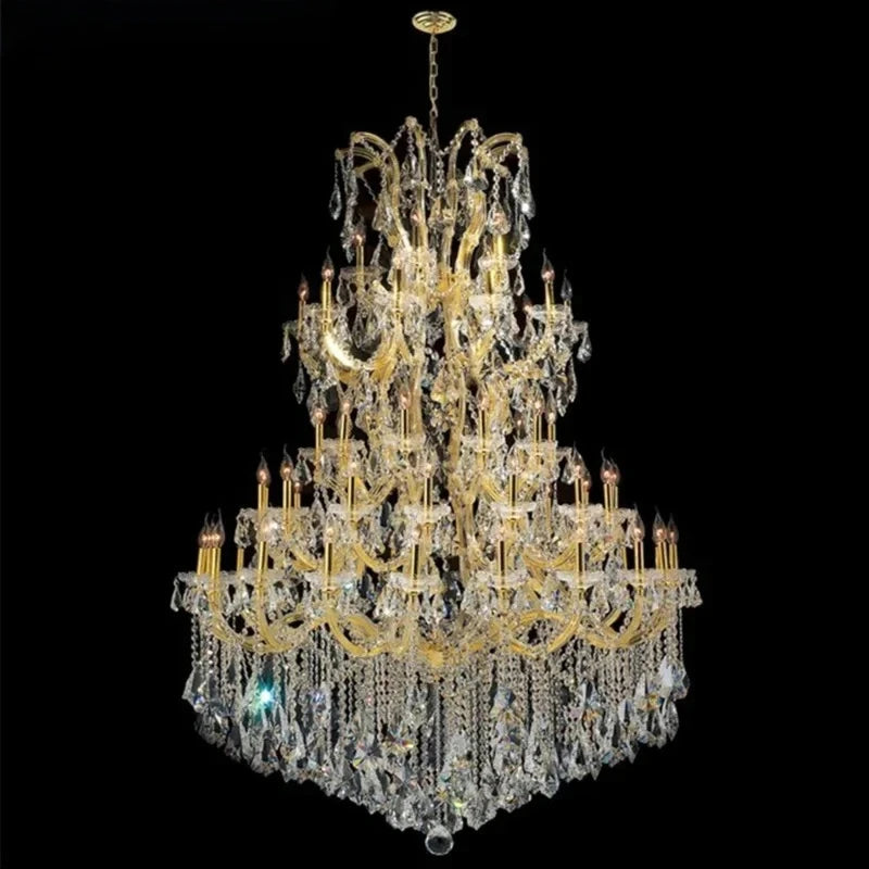 Maria Theresa Chandelier Luxury Clear Crystal Ceiling Chandelier Lighting Led Empire Royal Gold Hanging Light Fixture For Foyer