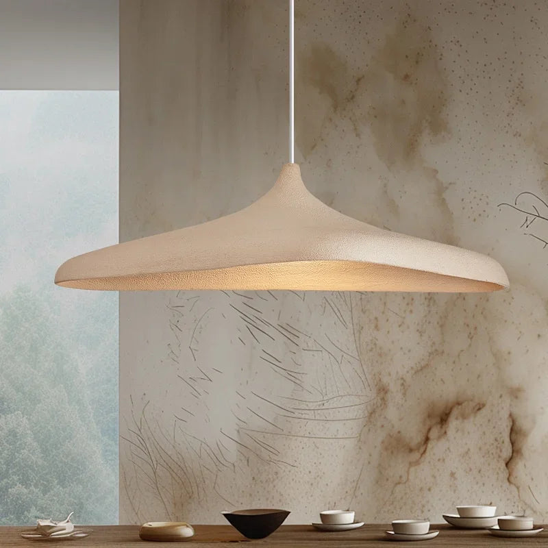 Japanese Wabi-Sabi LED Pendant Light - Organic E27 Ceiling Chandelier