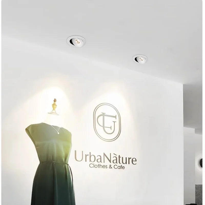 Recessed Anti-glare COB spotlights LED downlight 360° rotation Dimmable Ceiling lamp  Interior lighting