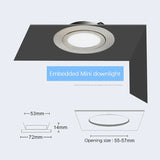 3W 5W 7W DC12V 14mm Slim LED Ceiling Downlight Nickel Color Mini Recessed Lighting 2inch Hole Cut Embedded Lamp  Display lights