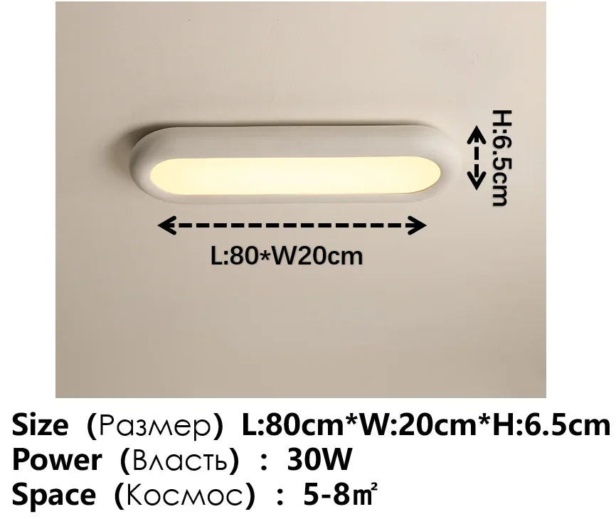 Smart Home Rectangular Bedroom Balcony Hallway Ceiling Light Milk White Resin New Indoor House Lighting Design Lamp and Lanterns