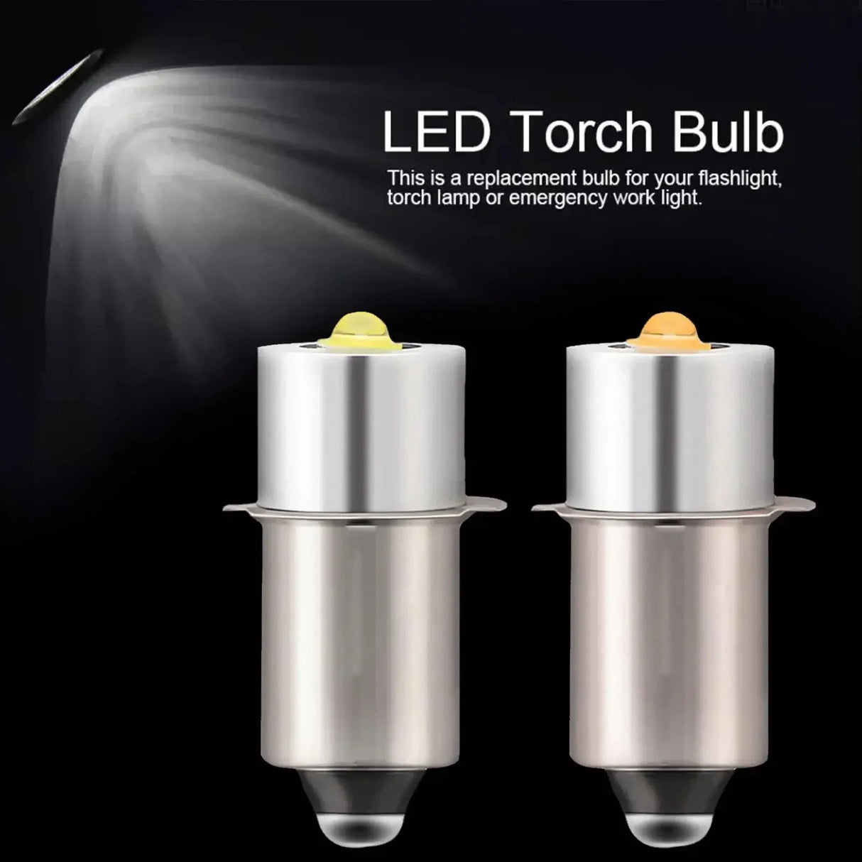 5W/3W LED Flashlight Upgrade Bulb (6V-24V) - White & Warm White Replacement Lamp