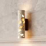 Mid-Century Translucent Stone LED Wall Lamp - Retro Architectural Accent Sconce Light Fixture for Bedroom Bedside, Living Room Background & Corridor