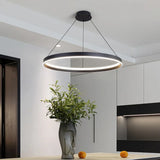 Modern Minimalism Round Ring Led Chandeliers Lighting Living Room Office Lustre Pendant Lights Home Decor Bedroom Hanging Lamps