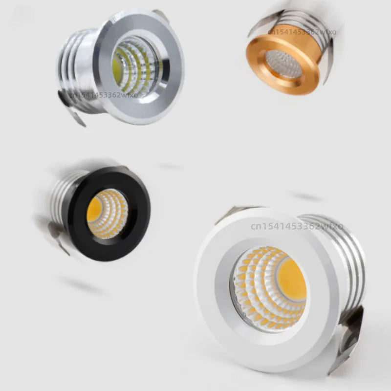 Mini Embedded Ceiling LED Downlight 3W Small Spotlight COB Downlight 110V-220V Dimmable Family Cabinet Light Living Room Hotel
