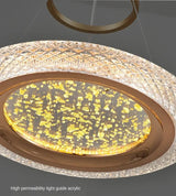 Modern LED Screw Living Room Chandelier Luxury Ring Villa Pendant Lamp Atmosphere Kitchen Island Art Decoration Lighting Fixture