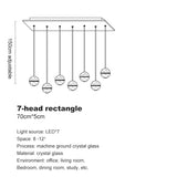 LED Villa Staircase Pendant Lights Long Cable Hanging crystal glass ball droplight for Restaurant Bar Indoor Decorative