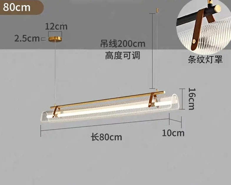 New Italian Modern Minimalist Dining-Room Lamp Creative Restaurant Chandelier Minimalist Art Exhibition Hall Bar Table Long Lamp