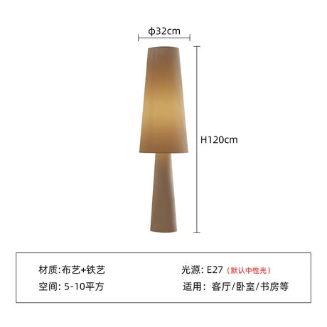 Japanese Style Cloth Floor Lamp Living Room Bedroom Study Floor Light Artistic Standing Lamps  Living Room Cloth Vertical Lamp