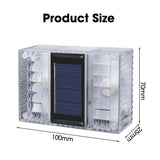 Outdoor IP65 Waterproof Solar Powerd Transparent LED ABS Wall Light Home Courtyard Garden Corridor Decorative Lights