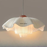 Nordic French Cream Style Petal Pendant Light - Romantic Flower Ceiling Chandelier Lamp Fixture for Living Room, Master Bedroom & Home Decor
