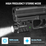 PL09 1600-Lumen Rechargeable Tactical Flashlight - Quick-Release Picatinny Rail Mount