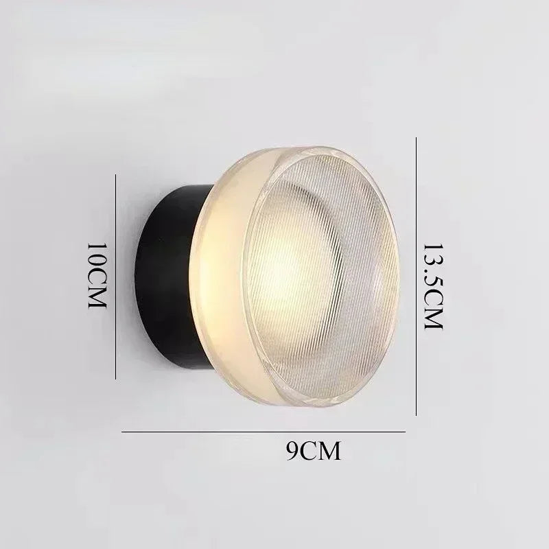 Design Led Wall Lamps for Bedroom Bedside Indoor Outdoor Led Round Sconce Light Fixtures Background Luminaire Acrylic Lighting