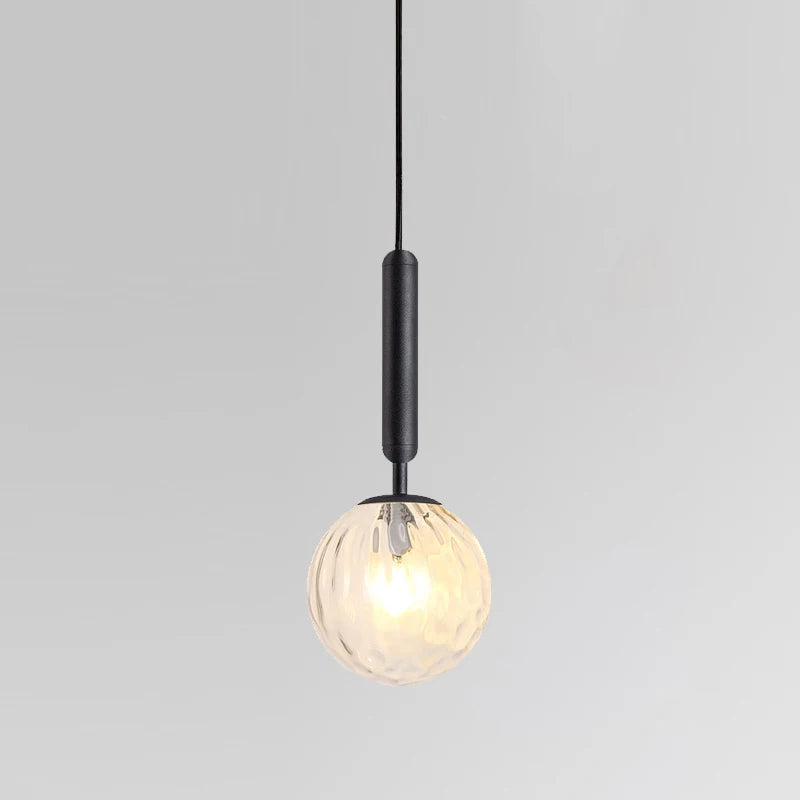 Nordic Colored Glass Pendant Lights Modern Simple Glass Art Hanging Lamp Restaurant Bar Sus pendent Bedroom Bedside Lamp Fixture