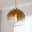 Gradient Glass Ball Design Lamp Pendant Lighting Transparent Round Droplight Edison Bubble Spherical Hanging Lights Bedroom