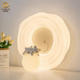White Bear Cloud Ceiling Lights Children's Room Light Modern Cream Style Warm Boy Girl Bedroom Baby Room Ceiling Lamps