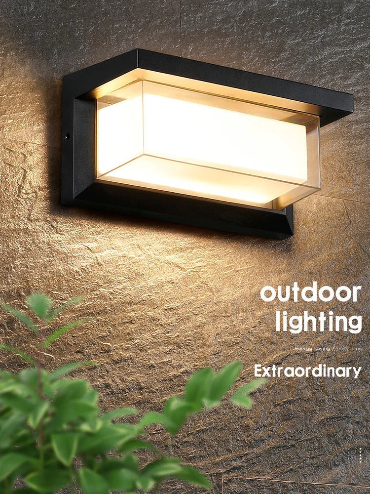 Waterproof IP65 Artistic LED Wall Lamp Porch Garden PIR With Motion Sensor Wall Lamp Outdoor Lighting 20W Wall Lamp AC220V