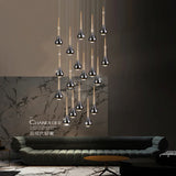 Modern Chandeliers For Staircase Living Room Pendant Lights LED  Lamp Villa Exhibition Hall Loft Long Hanging Lamp Light Fixture