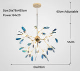 LED Agate Chandelier Modern Firefly Chandelier Living Room Bedroom Flower  Bedroom Kitchen Indoor Tree Branch Pendant Light