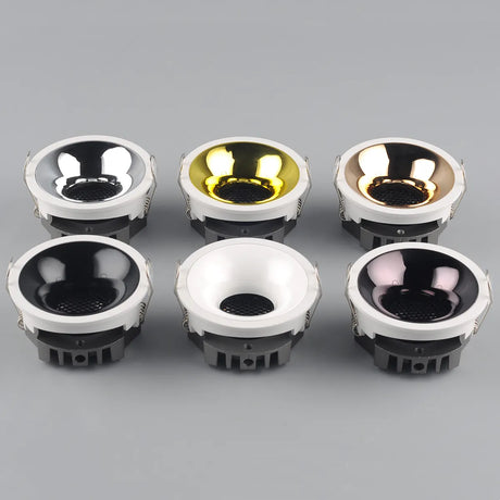 High CRI Deep Anti-glare Led Cob Downlight Narrow Embedded Ultra-thin Rose Gold Silver Dimmable Ceiling Aluminum Spotlight