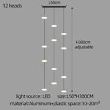 Modern Led staircase chandelier living room hanging light designer Villa duplex building  oval string attic pendant lighting