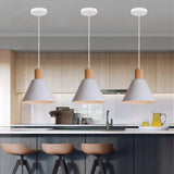 Loft Modern Pendant Light Wood Nordic Hanging Lamp Kitchen Lighting Fixture Industrial Chandelier Hanglamp Living Room Luminaire