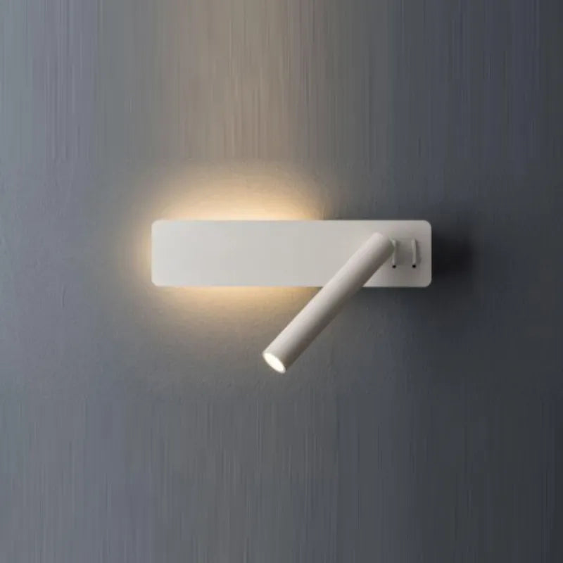 6W LED Wall Lamp Reading Light for Bedroom Hotel Headboard Night Book Lamp Rotation Bedside Wall Light with 3W Spot Led Light